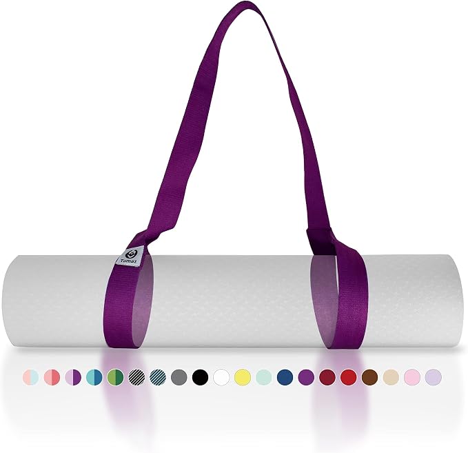 Yoga Mat Strap Adjustable Carrier for All Yoga Mats, 2 Sizes | Extra Thick Cotton Blend |16+ colors are available | Fits Most Yoga Mats | Soft Woven Texture | Comfortable Shoulder Carry