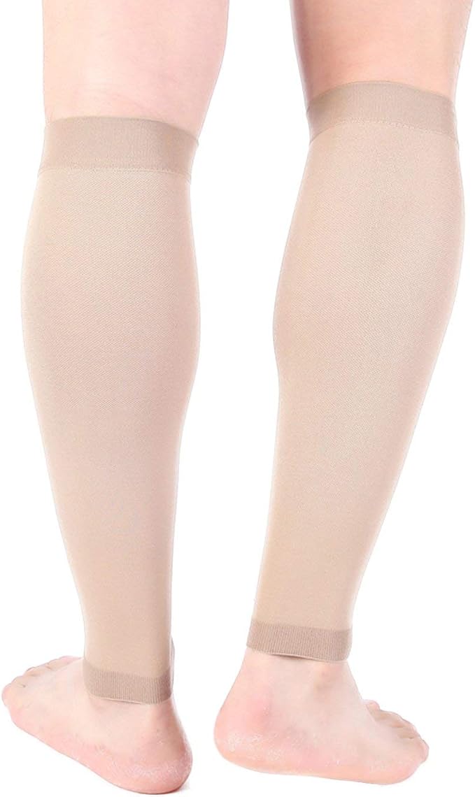 Doc Miller Compression Calf Sleeve for Men & Women, 20-30mmHg | Graduated Support for Running, Shin Splints, Calf Strain, Knee High, Small to 6XL Plus Size