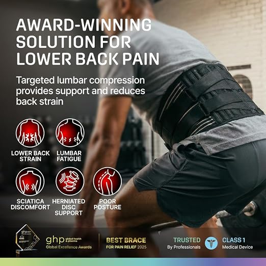 Modvel Back Brace for Lower Back Pain Women and Men – Lumbar Support Belt for Sciatica, Herniated Disc, Muscle Strain – Adjustable Breathable Work Brace with 6 Stays – Support for Posture