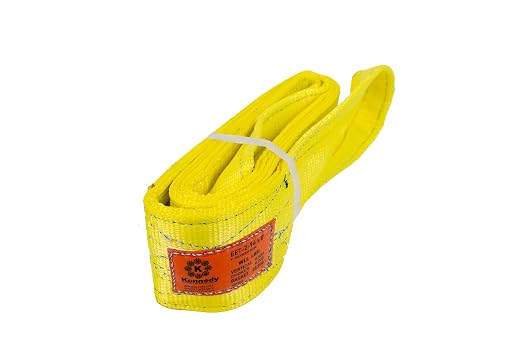 Kennedy Wire Rope & Sling Co. 4" x 8' 2-Ply Twist Eye Polyester Lifting Sling (Various Sizes in Listing) Made in The USA