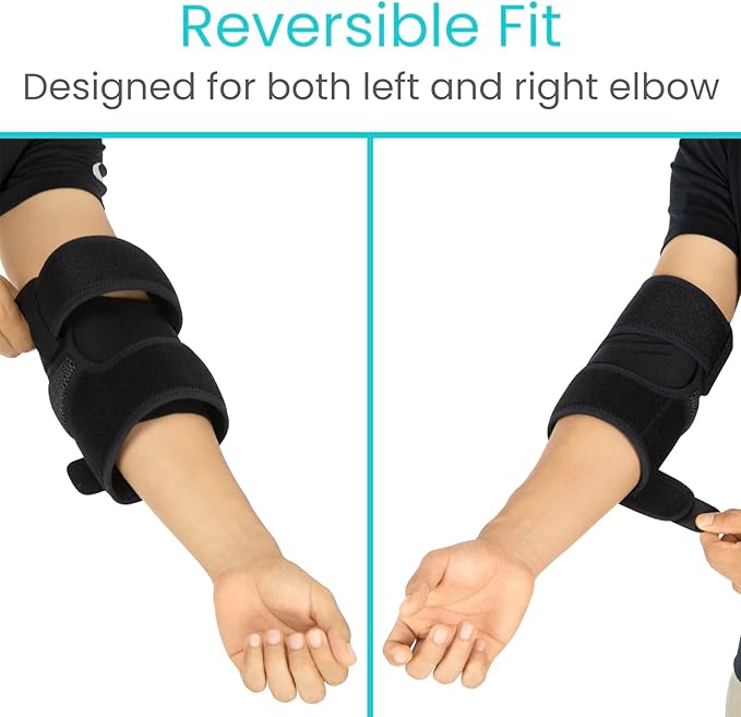 Vive Elbow Brace - Tennis Compression Sleeve - Wrap for Golfers, Bursitis | Left or Right Arm - Tendonitis Support Strap for Golf, Men and Women - Epicondylitis and Sports Recovery