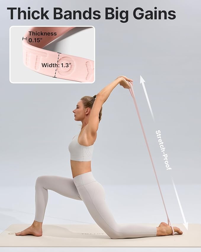 YOTTOY Figure 8 Resistance Band, Elastic Resistance Band with Comfortable Handles for Home Workout, Physical Therapy, Arm, Leg & Glute Training
