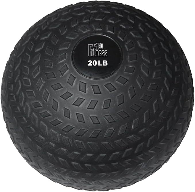 Fitness First Slam Ball, Easy-to-Grip, Sand-Filled Medicine Ball for Exercise and Workout, Ideal for Weight Training, Cross-Training, Cardio, and Plyometric Workout, Available in Different Weights