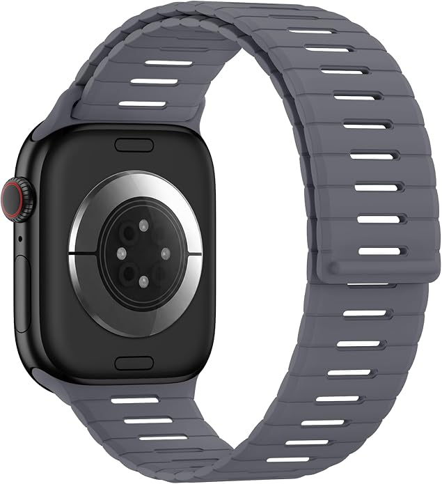 Magnetic Sport Bands Compatible with Apple Watch Bands for Men Women | Silicone Wristband 49mm 46mm 45mm 40mm 44mm 38mm 41mm 42mm, Replacement for iWatch Ultra Series 11 10 9 8 7 6 5 4 3 2 1 SE
