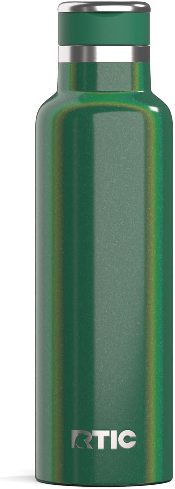 RTIC 20oz Journey Water Bottle, Ceramic Lined, Pine Tree Glitter | Stainless Steel Metal, Insulated for Hot and Cold Drinks, Sports, Travel and Camping