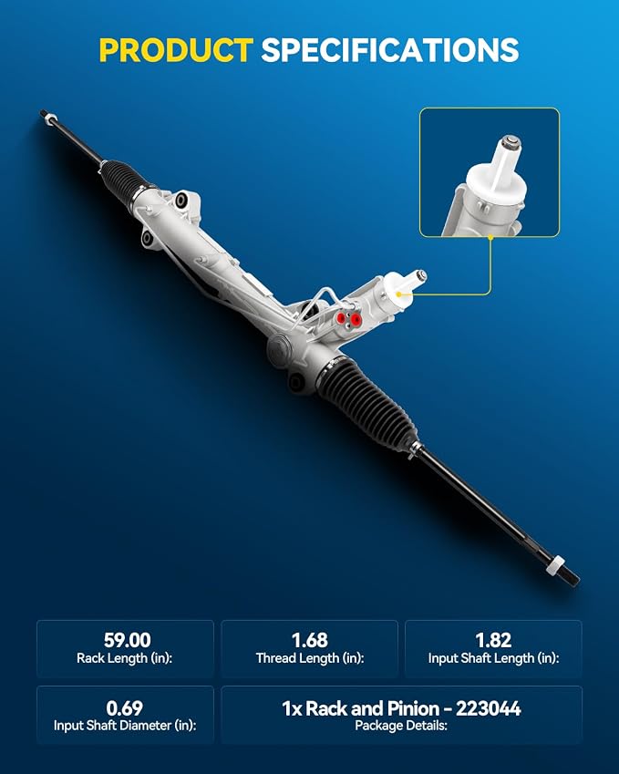 PHILTOP Power Steering Rack and Pinion Assembly for Sprinter 1500 2500 3500 | 2007-2011 Sprinter 2500/3500, 2014-2019 Sprinter 2500/3500, 2019 Sprinter 1500 No.223044, 906460170080, 68012180AA