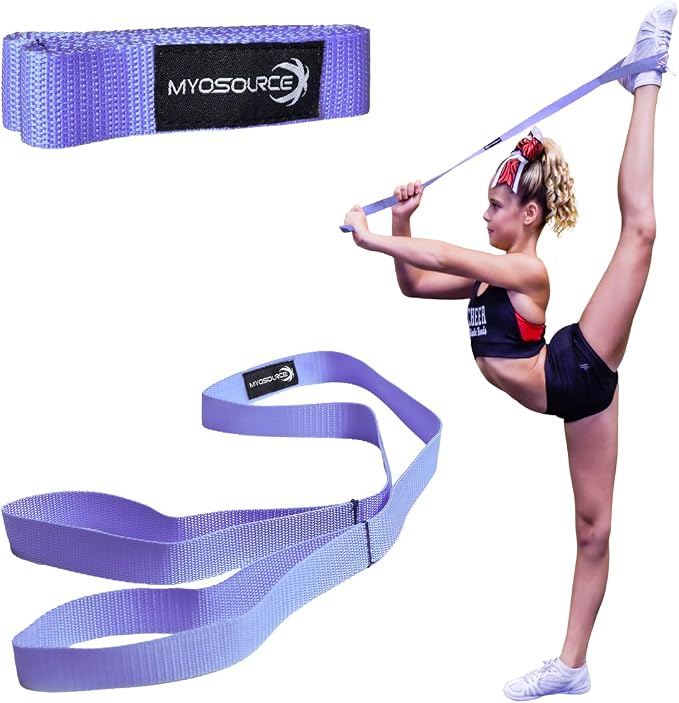 Cheerleading Flexibility Stunt Strap - Improve Stretching and Stunts for Cheer Dance Gymnastics & Physical Therapy – Stocking Stuffers Present for Kids Girls Adults - 12 Colors