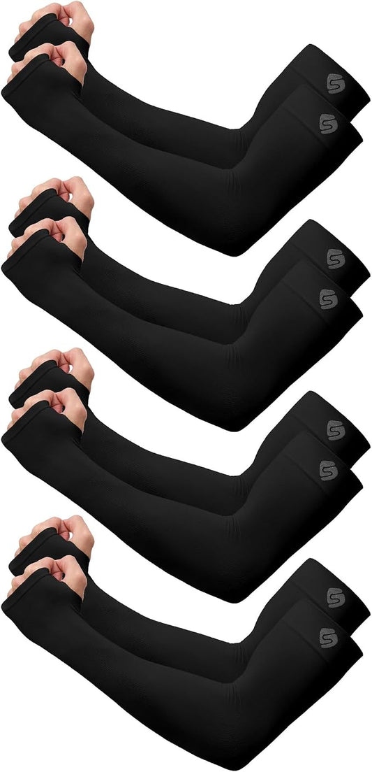 Arm Sleeves for Men Women UV Sun Protection Compression Arm Warmer Tattoo Cover Up, Sports Golf Cooling Sleeves