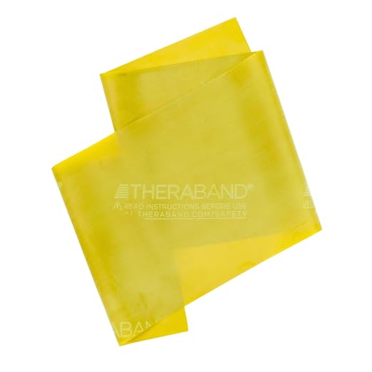 THERABAND Professional Latex Resistance, Exercise Band, Workout, 6', Yellow | Professional TheraBand elastic resistance for exercise, physical therapy and at-home workouts