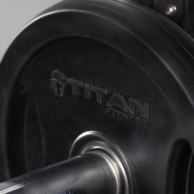 Titan Fitness Grip Plates, Cast Iron and Rubber Coating