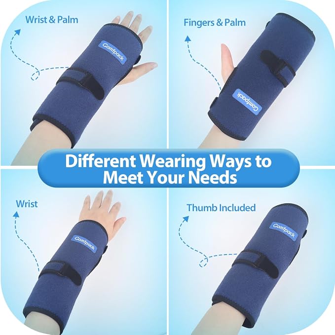 Wrist Ice Pack for Carpal Tunnel, Reusable Hot Cold Therapy Hand Ice Pack Wrap Wrist Ice Brace for Hand Surgery, Rheumatoid, Tendinitis, Swelling, Injuries, Pain Relief