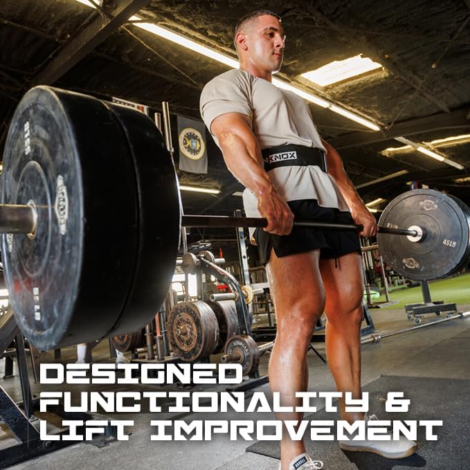 Premium Weight Lifting Belt, 4 Inch Weight Belt for Men and Women with Self Locking Metal Buckle for Maximum Support, Weightlifting Belt for Squat or Deadlift, Durable Gym Belt for Men