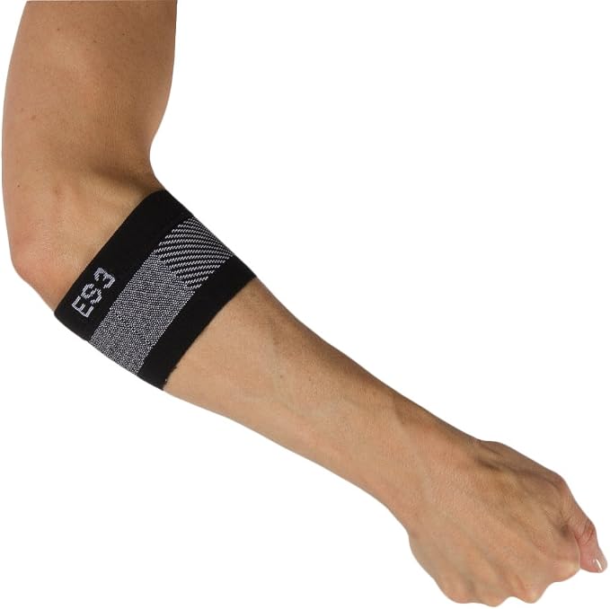 OrthoSleeve ES3 Elbow Brace for Tendonitis and Tennis and Golfer's Elbow, and General Pain and Forearm Pain Relief - Lightweight & Breathable