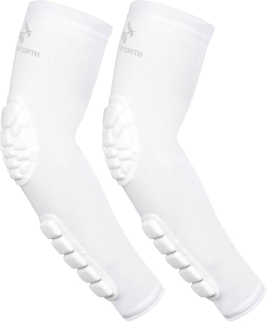 2PCS Padded Elbow Forearm Sleeves Compression Arm Protective Support