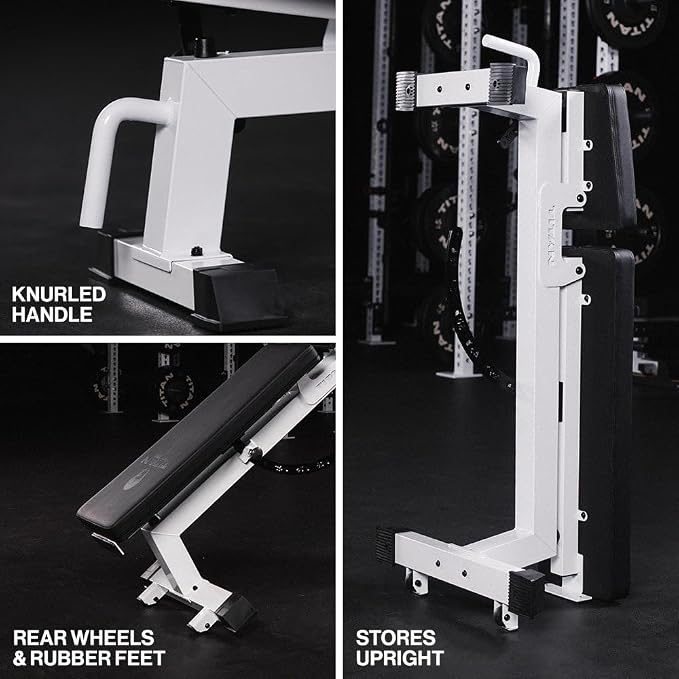 Titan Fitness Performance Series Adjustable Bench, Supports 650 LB Incline, Versatile Utility Bench for Home Gym Weightlifting, Strength Training, Flat, Incline, Upright Positions