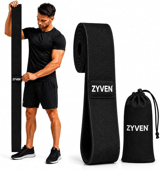 76 Inch Fabric Resistance Band for Working Out, Extra Long Resistance Band for Strength Training, Mobility & Stretching, Non Slip Heavy Duty Exercise Band for Yoga, Home Gym, Athletes