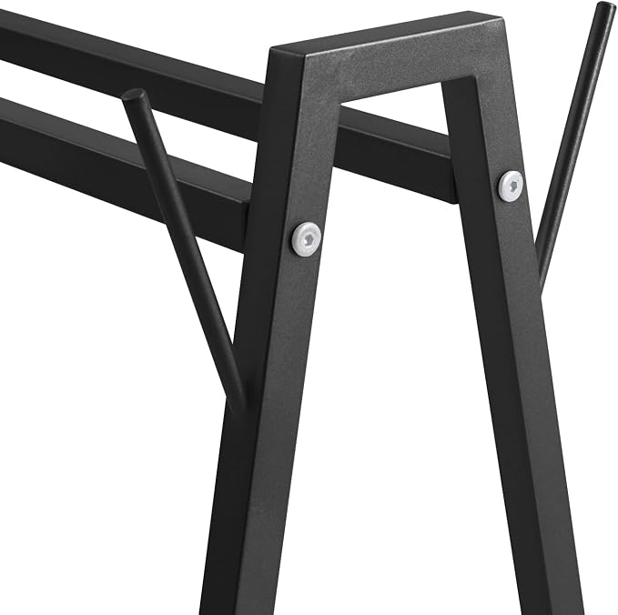 Floor Mat Drying Cart with Wheels, A-Shaped Heavy Duty Storage Rack, 100 Lbs Capacity for Gym, Yoga Studio, Home Use (Black)