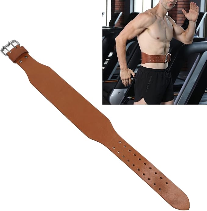Weight Lifting Belt, Leather Weight Lifting Belt for Men Gym Weight Belt Lumbar Back Support Powerlifting Weightlifting Heavy Duty Workout Training Strength Training Equipment