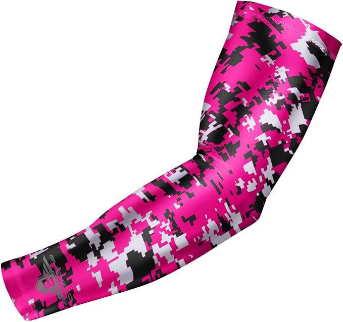 Bucwild Sports Compression Arm Sleeve - Youth & Adult Sizes - Baseball Football Basketball Sports (1 Arm Sleeve)