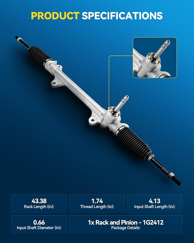 PHILTOP Electronic Power Steering Rack and Pinion Assembly Direct Fit 2014-2018 Direct Fitte, 2014-2018 Direct Fitte5 2.0L(Exc.2017) Replace No.1G-2412