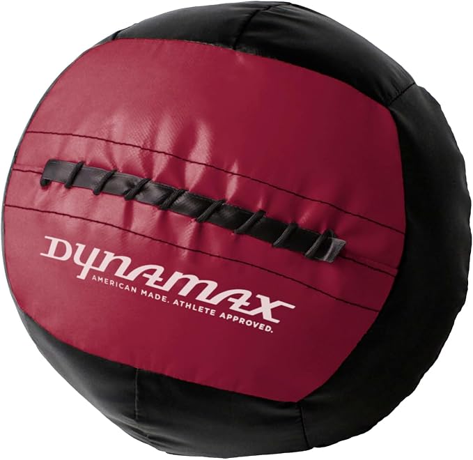 Dynamax Standard Medicine Ball, 4–30 lb Soft Shell Wall Ball, 14-Inch Weighted Exercise Ball for Strength Training, Core Workouts, Conditioning & Functional Fitness