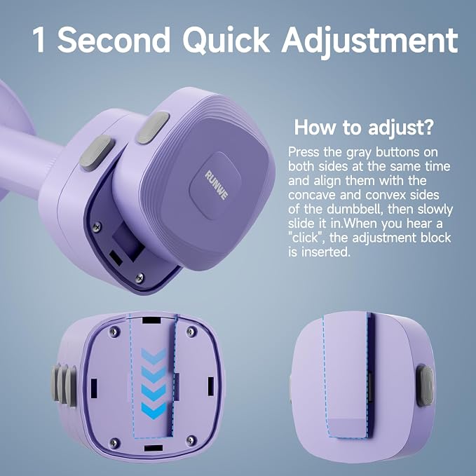 Lightweight Adjustable Dumbbell Kettlebell Set - 4 in 1 Free Weight Set with Kettlebell Grip Converter, Each 2.2 3.3 4.4 5.5lb Quick Change Weight Women Dumbbell Set for Small Spaces Home Gym
