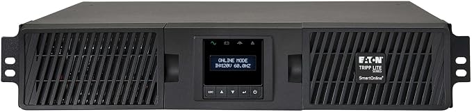 Eaton Tripp Lite Series SmartOnline 3000VA UPS, Pure Sine Wave Double-Conversion, AVR, 2700W, 2U Rack Mount/Tower, Extended Run, Network Card Option, LCD Screen (SU3000RTXLCD2U)