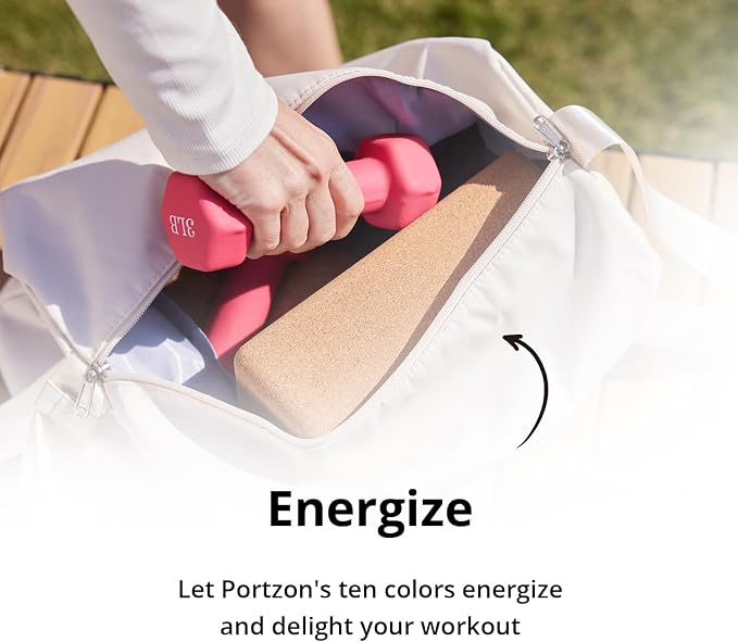 Portzon 8 Colors Options Compatible with Set of 2 Rubber Dumbbell Weight, 5-50 LB, Anti-Slip, Anti-roll, Hex Shape