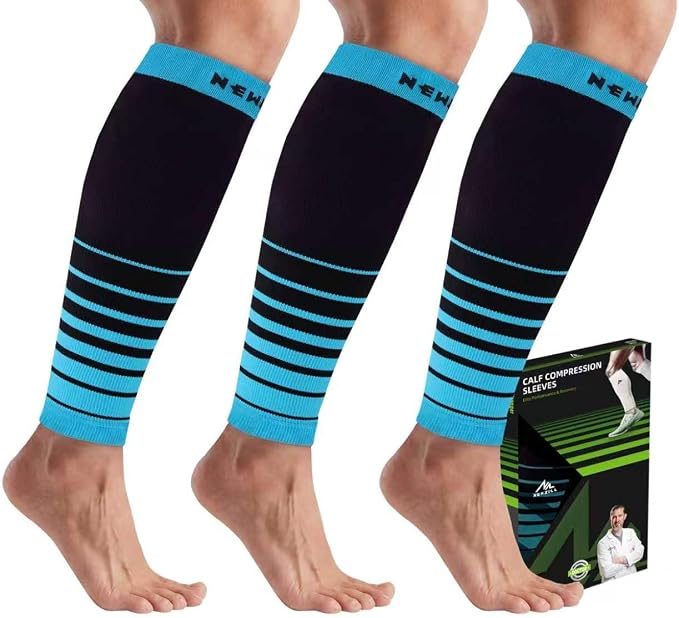 NEWZILL Compression Calf Sleeves (20-30mmHg) for Men & Women Perfect Option to Compression Socks for Running Travel Nursing