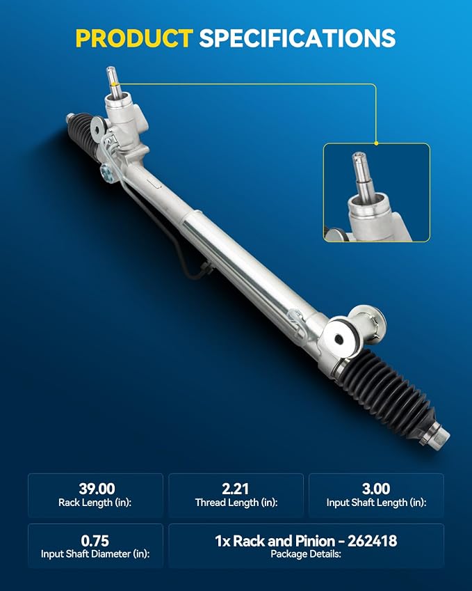 PHILTOP Hydraulic Power Steering Rack and Pinion Replacement For 2003-2009 Trailblazer, 2002-2009 Envoy, 2003-2006 Trailblazer EXT, 2002-2006 Envoy XL, 2004-2007 Rainier Replace 22-1014, 221014