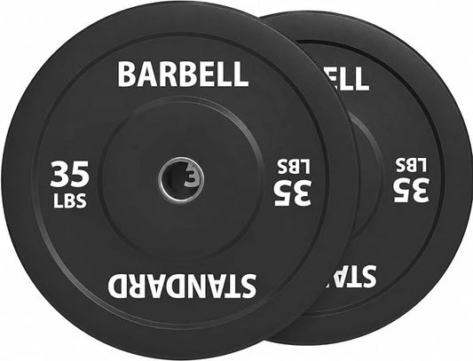 Mikolo Olympic Weight Plates, 2-Inch Rubber Weight Plates with Steel Insert, Bumper Plates for Strength Training, Weight Plate