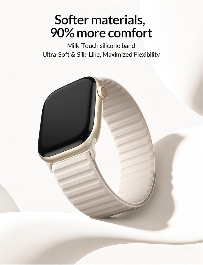 Patented Magnetic Silicone Sport Band for Apple Watch Bands for Women Men | Soft Silicone Solo Loop 40mm 38mm 41mm 44mm 45mm 42mm 49mm, Sport Strap for iWatch Series 11 10 9 8 7 6 5 4 3 2 1 SE Ultra