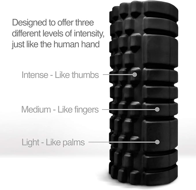 Trigger Point Releasing Foam Massage Roller with Medium Compression for Exercise, Stretching, and Muscle Recovery - Relieves Muscle Tightness, Improves Mobility, and Circulation