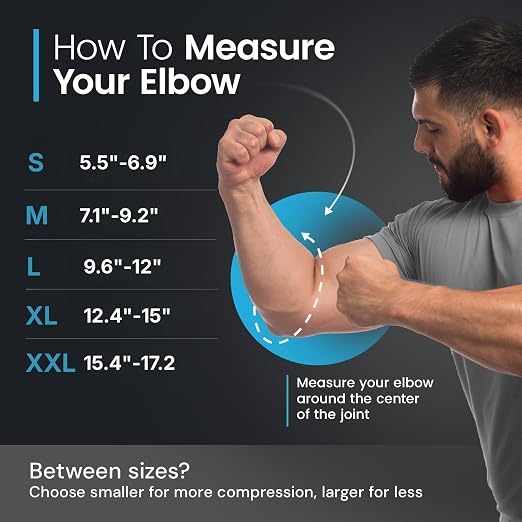 Tennis Elbow Brace for Women & Men, Fitness and Everyday Use (Large)