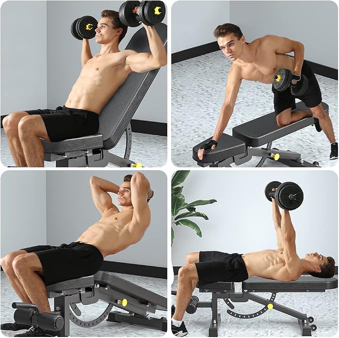 Adjustable Bench,Incline Flat Decline Sit Up Weight Bench,Dumbbell Stool