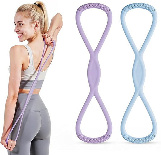 Figure 8 Resistance Band, Figure 8 Resistance Bands for Women Men,Resistance Band Figure for Working Out, Non-Slip Handles, Home Gym, Yoga & Physical Therapy