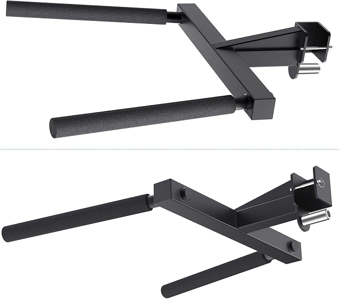 SELEWARE Squat Rack Attachment for Power Cage with 5/8" or 1" Holes | Y-Shaped Dip Bar Attachment, Nordic Hamstring Curl Attachment & Lever Arms for 2x2 or 3x3 Power Rack, Home Gym Accessories