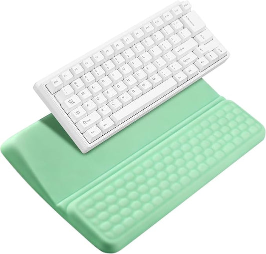 Keyboard Stand with Wrist Rest，Ergonomic Keyboard Riser Holder Lifter Tray | Green，Computer Wrist Support Pad，Ergonomic Keyboard stand for desk，Soft Memory Foam Desk Cushion，Non-Slip