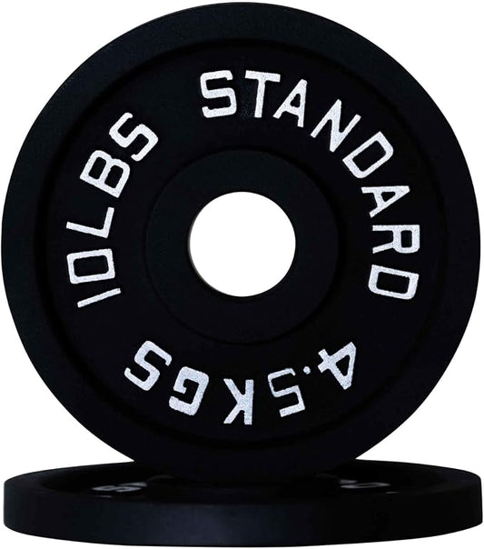 Weight Plate Pairs and Sets from Barbell Standard | Powder Coated & Extremely Durable | Fits 2" Olympic Barbells | 2% Tolerance Guarantee