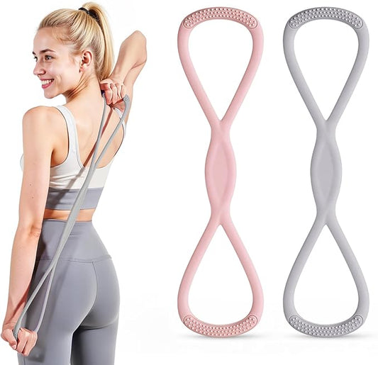 Figure 8 Resistance Band, Figure 8 Resistance Bands for Women Men,Resistance Band Figure for Working Out, Non-Slip Handles, Home Gym, Yoga & Physical Therapy