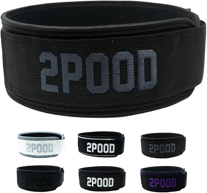 2POOD 4" Weightlifting Belt | CrossFit® Weightlifting Belt | 4-inch Wide and Built for Support, Flexibility, and The Ability to Cross Train Easily