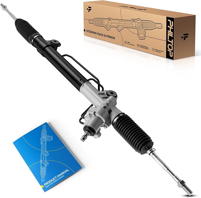PHILTOP Power Steering Rack and Pinion Compatible with Toyota Tacoma 2005-2014 2.7L RWD, Tacoma 2005-2013 4.0L All Models, Hydraulic Rack and Pinion Replace 26-2647