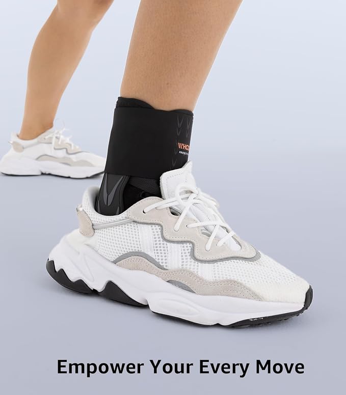 Slim-Fit Ankle Brace for Sprained Ankle, Quick Lace Up Ankle Support for Women Men with 2 Auto-Shaped Pads, Air Fabric Cool Ankle Stabilizer for Injury Recover, Running,Sports, XL(14”-15”)