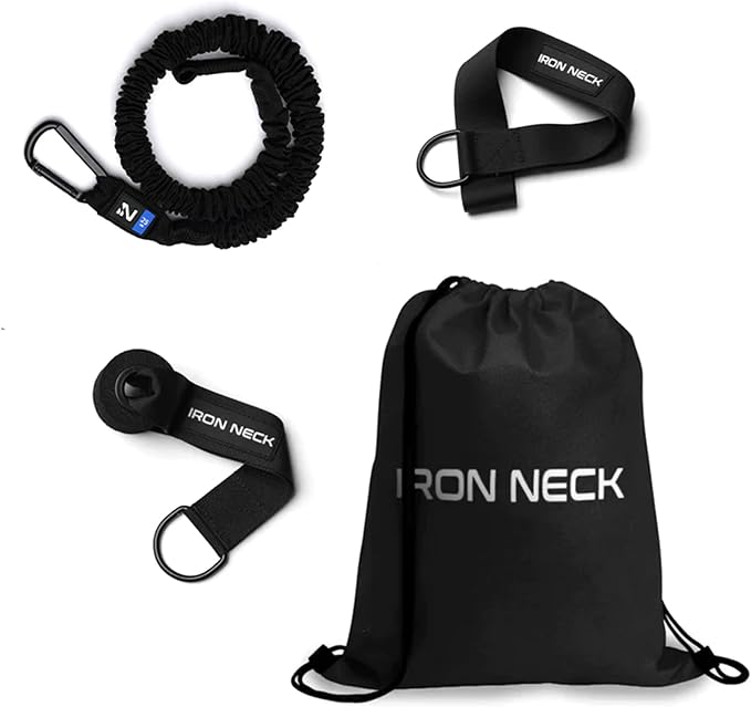 Resistance Band, Durable Exercise Band with Steel Carabiners for Neck Training, Strength Workouts, Stretching, and Rehab