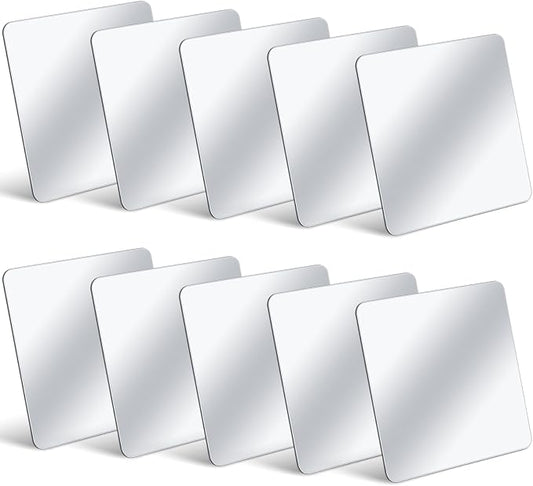 10 Pcs Small Mirrors for Craft 6 x 6 Mirror for Kid,Classic Colors | Shatterproof Mirrors in Bulk for Kids for Baby School Classroom Craft Chick Bird Brooders Grow out Pens