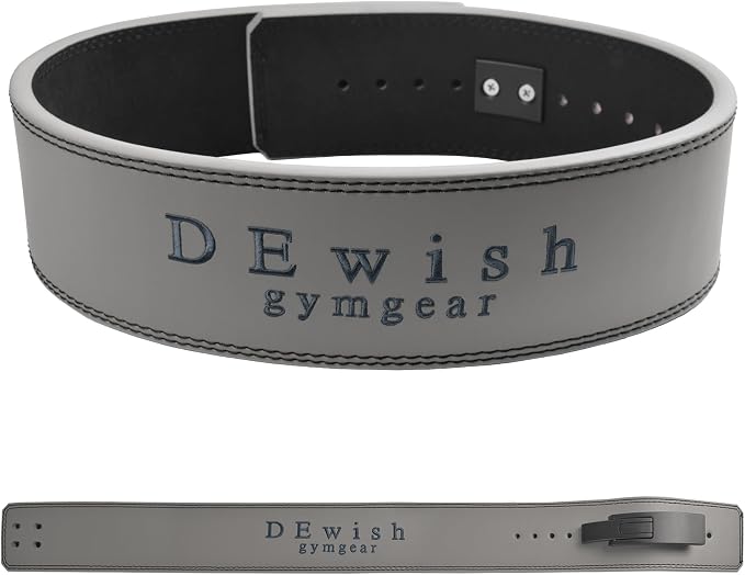 Weight Lifting Belt, 10mm Thick, 4-Inch Wide Heavy Duty Leather Lever Gym Belt, Ideal for Weightlifting, Squats, Deadlifts, Powerlifting, Cross Training and Weight Training