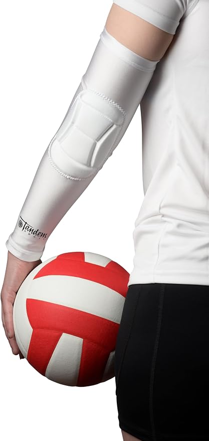 Tandem Sport Padded Arm Sleeves - Compression Sleeves with Built-In Elbow Padding to Reduce Injury & Stress