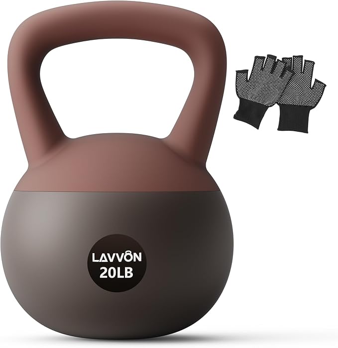 Soft Kettlebell - Cushioned Impact-Resistant Base and Anti-Slip | Kettle bell Anti-Slip Grip Weight for Home Workouts, Safe Strength Training Kettlebells Sets for Women& Men - Non-Slip Gloves