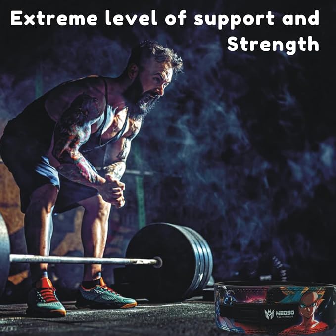 MEDSO Anime Weight Lifting Lever Belt, 10-13MM Lifting Belt for Squats,Deadlifts, Cross Training,Weightlifting, Bodybuilding for Perfect Back Support for Men Women