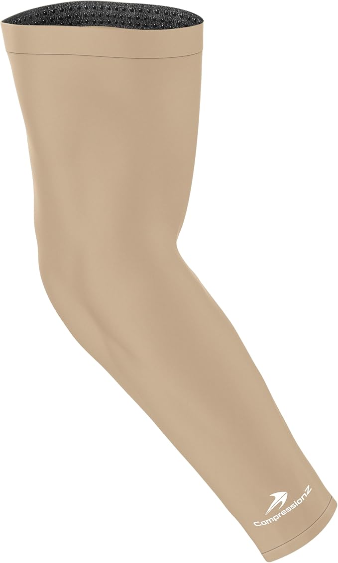 CompressionZ Compression Arm Sleeves for Men & Women| Cooling UV Sun Protection Elbow Pain Relief for All Sports and Recovery